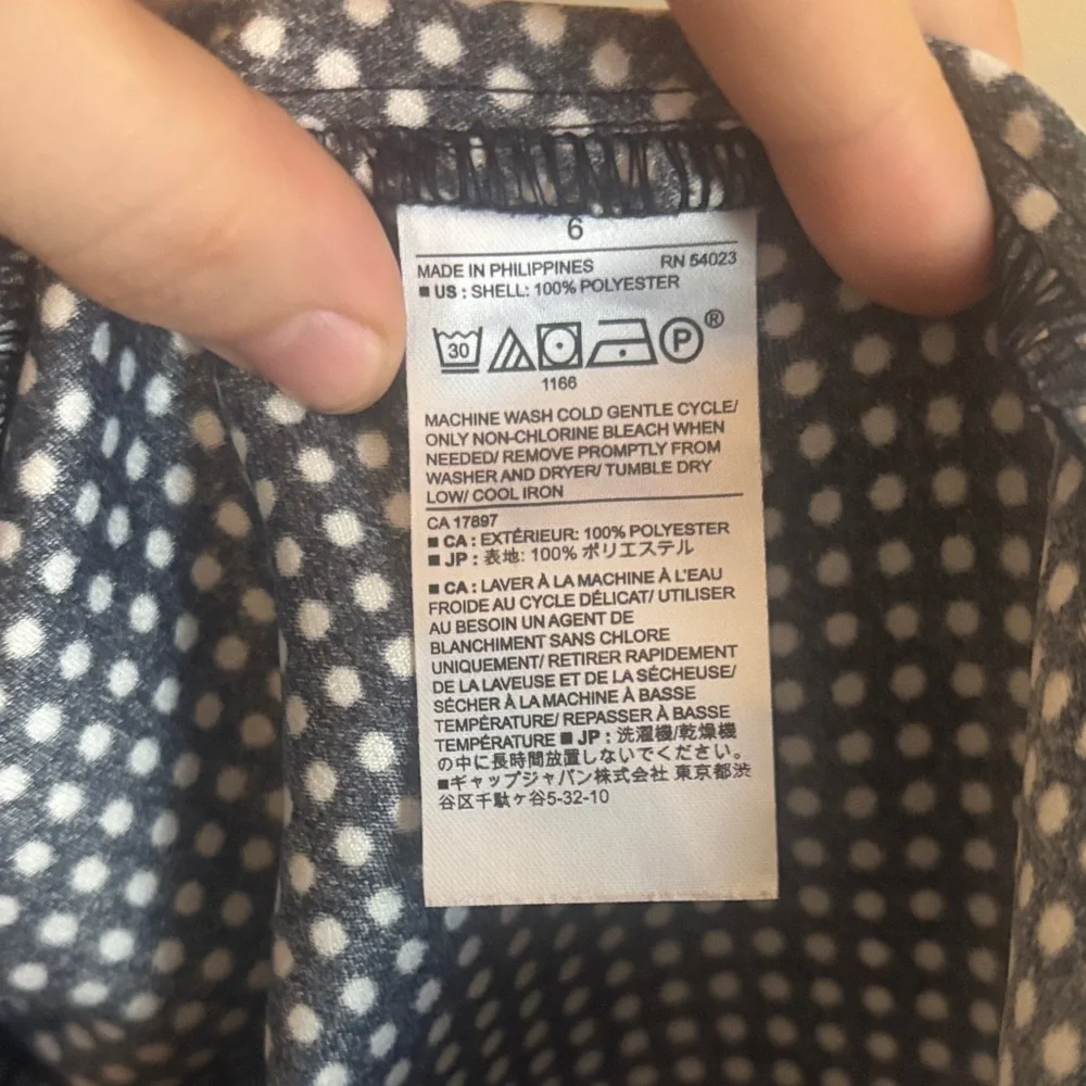 Banana Republic Navy and White Dress - Size 6 - Picture 3 of 5